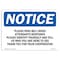 Signmission OSHA Notice, 5" Height, Please Ring Bell When Attendant Responds Sign, 7" X 5", Landscape OS-NS-D-57-L-17578 - alternate 1